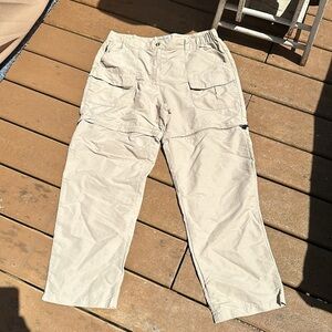 LL BEAN LIGHT WEIGHT ZIP OFF PANTS SIZE L e27